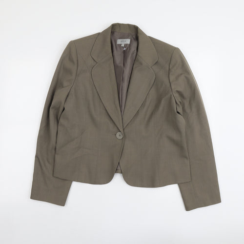 Marks and Spencer Womens Grey Polyester Jacket Blazer Size 20