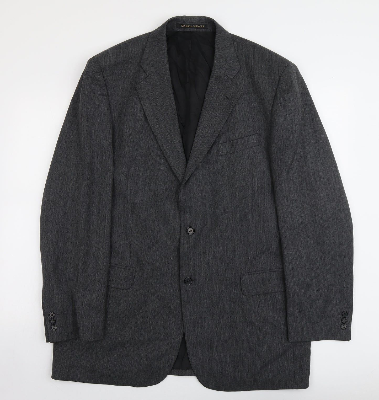 Marks and Spencer Mens Grey Polyester Jacket Suit Jacket Size L Regular