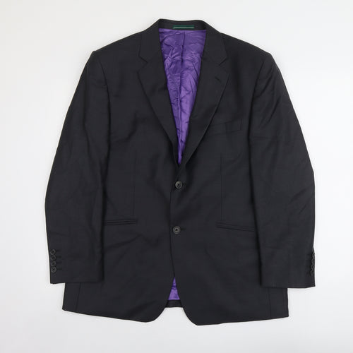 Greenwoods Mens Grey Wool Jacket Suit Jacket Size L Regular