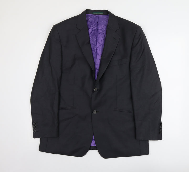 Greenwoods Mens Grey Wool Jacket Suit Jacket Size L Regular
