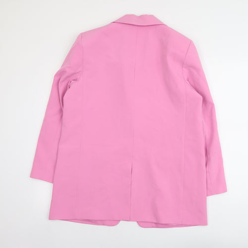 Only Womens Pink Polyester Jacket Suit Jacket Size 12