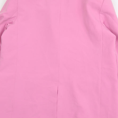 Only Womens Pink Polyester Jacket Suit Jacket Size 12