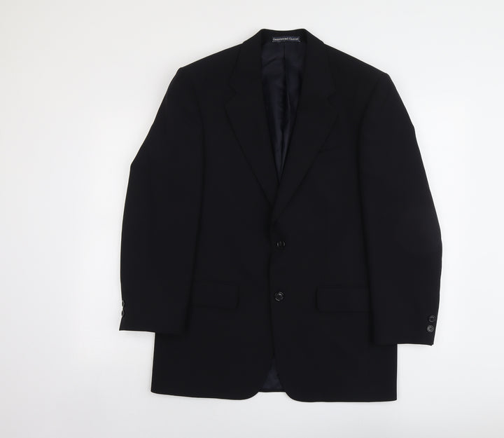 Greenwoods Mens Blue Polyester Jacket Suit Jacket Size M Regular