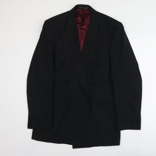 Marks and Spencer Mens Black Polyester Jacket Suit Jacket Size L Regular