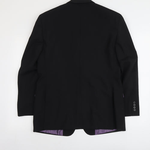 Greenwoods Mens Black Polyester Jacket Suit Jacket Size L Regular