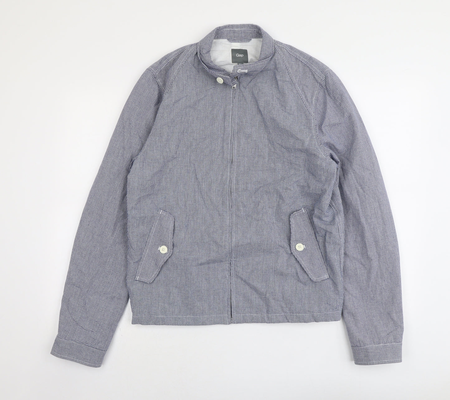 Gap Womens Blue Geometric Jacket Size M Zip
