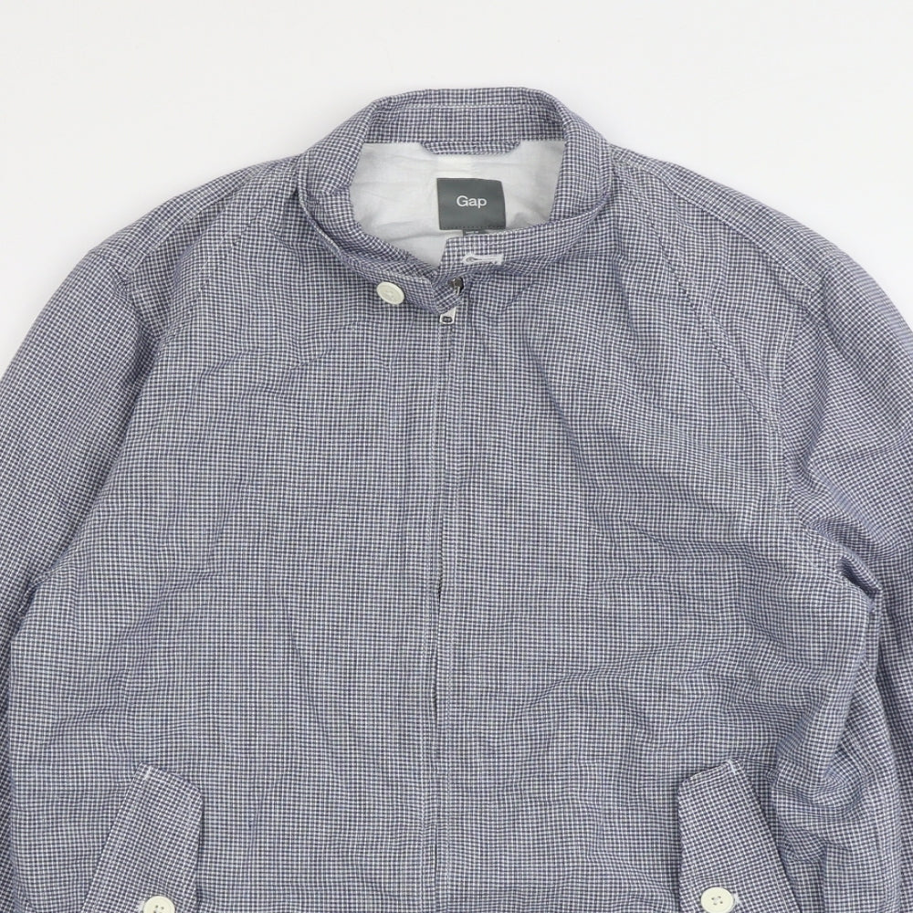 Gap Womens Blue Geometric Jacket Size M Zip