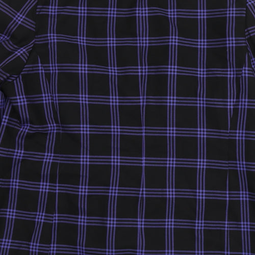 Hamells Womens Blue Plaid Polyester Jacket Blazer Size 16