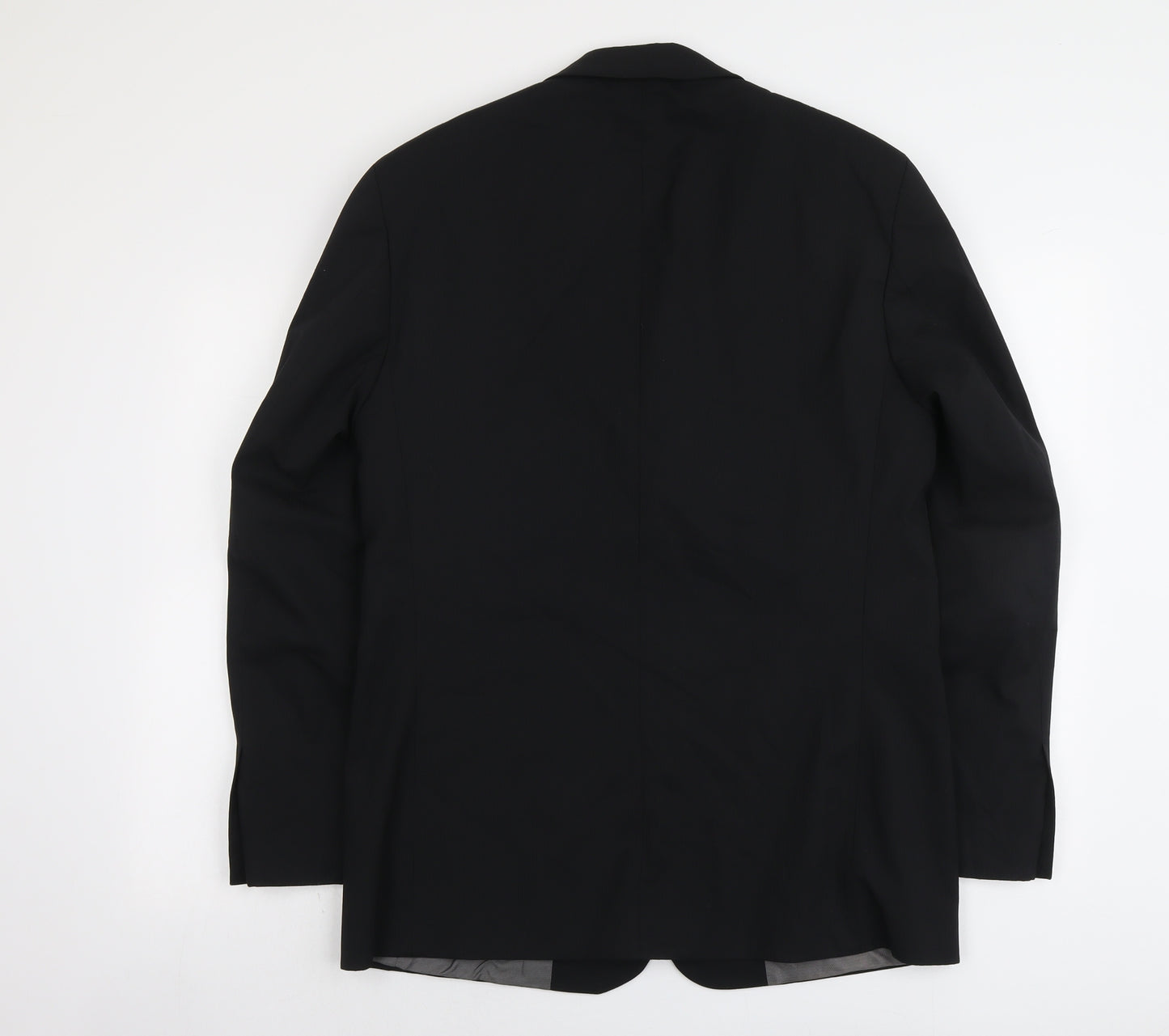 River Island Mens Black Polyester Jacket Suit Jacket Size L Regular