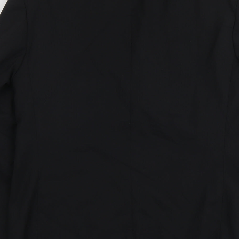 River Island Mens Black Polyester Jacket Suit Jacket Size L Regular