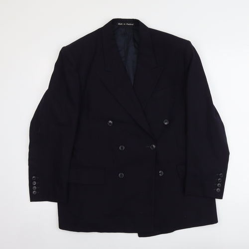 Keith Wilson Mens Blue Polyester Jacket Suit Jacket Size L Regular