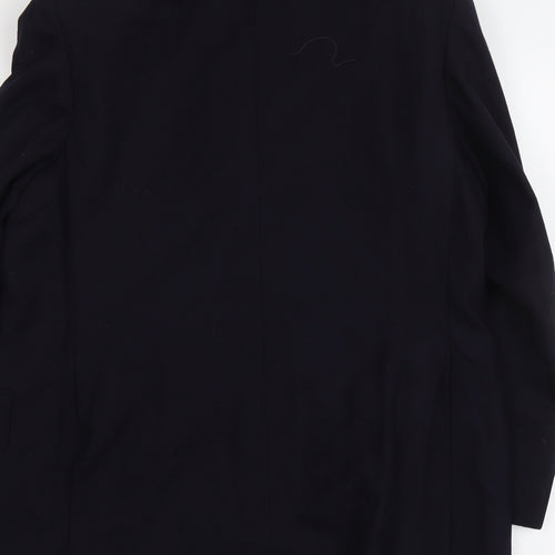 Keith Wilson Mens Blue Polyester Jacket Suit Jacket Size L Regular