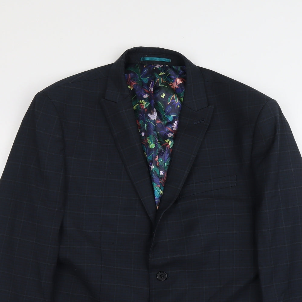 NEXT Mens Blue Polyester Jacket Suit Jacket Size L Regular
