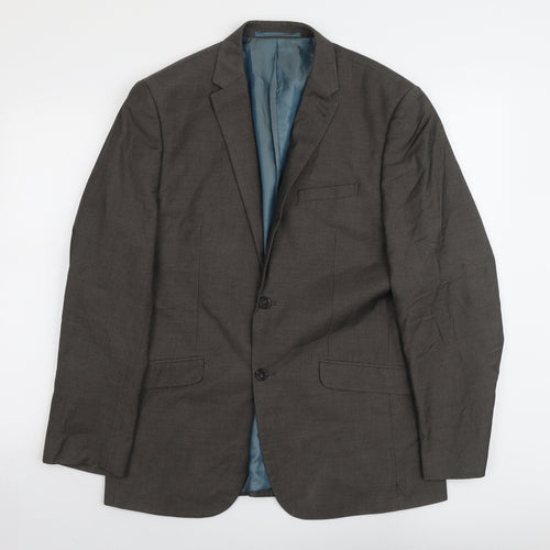 NEXT Mens Brown Polyester Jacket Suit Jacket Size L Regular