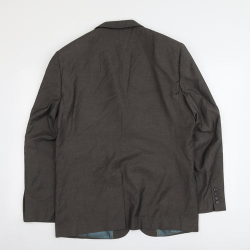 NEXT Mens Brown Polyester Jacket Suit Jacket Size L Regular