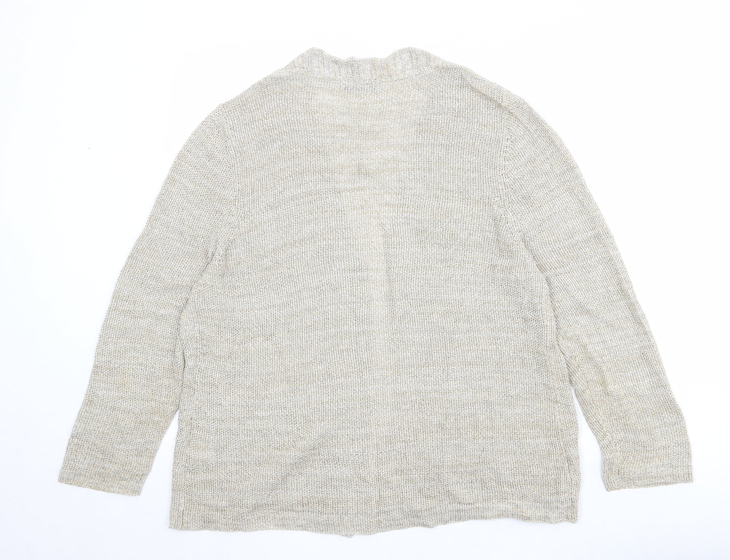 Windsmoor Womens Beige V-Neck Viscose Cardigan Jumper Size L