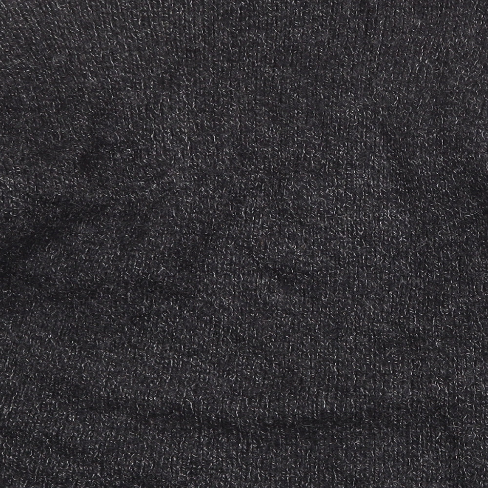 Burton Mens Black Roll Neck Geometric Wool Pullover Jumper Size XL Long Sleeve