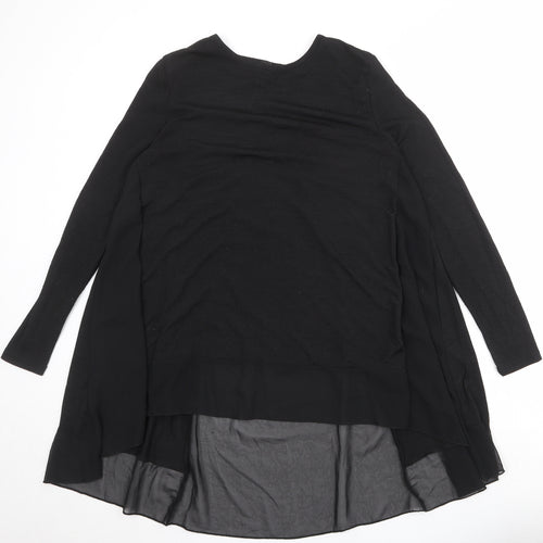 New Look Womens Black Round Neck Polyester Pullover Jumper Size S