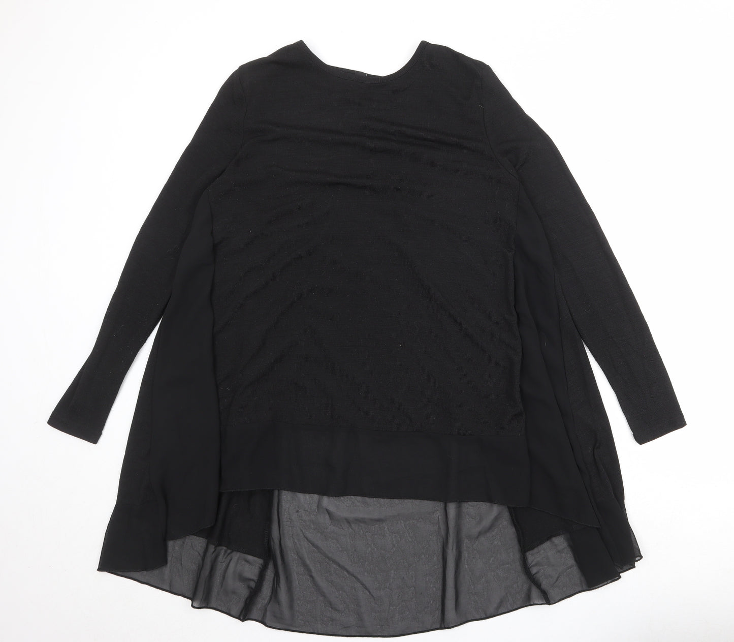 New Look Womens Black Round Neck Polyester Pullover Jumper Size S