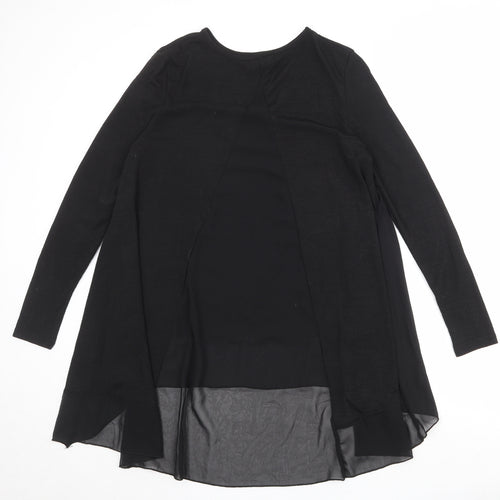 New Look Womens Black Round Neck Polyester Pullover Jumper Size S
