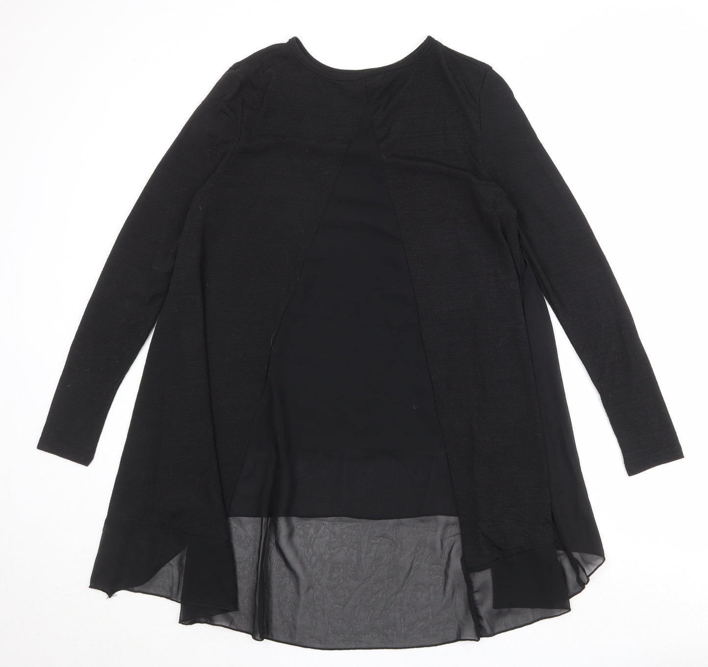 New Look Womens Black Round Neck Polyester Pullover Jumper Size S