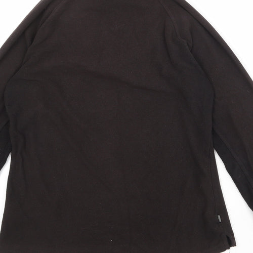Mountain Life Womens Black Polyester Pullover Sweatshirt Size 10 Zip