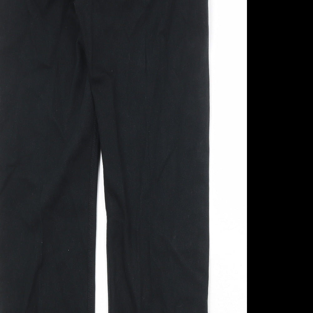 Marks and Spencer Mens Black Cotton Straight Jeans Size 32 in Regular Zip