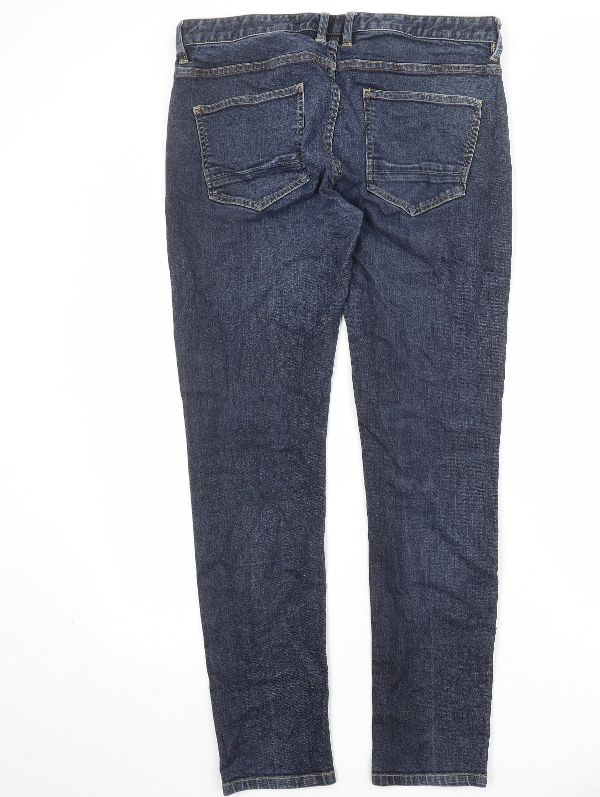 NEXT Mens Blue Cotton Skinny Jeans Size 34 in Regular Zip