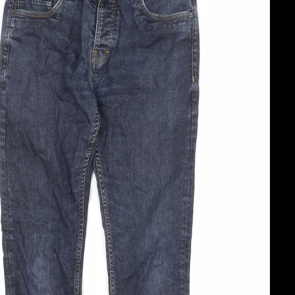 NEXT Mens Blue Cotton Skinny Jeans Size 34 in Regular Zip