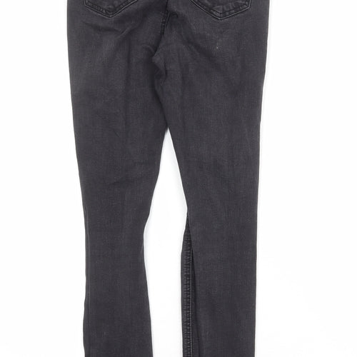 Missguided Womens Black Cotton Skinny Jeans Size 10 Regular Zip