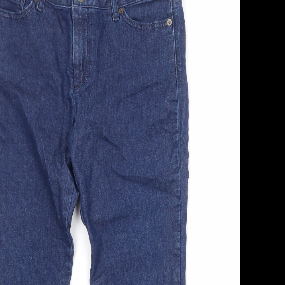 Michael Kors Womens Blue Cotton Straight Jeans Size 30 in Regular Zip