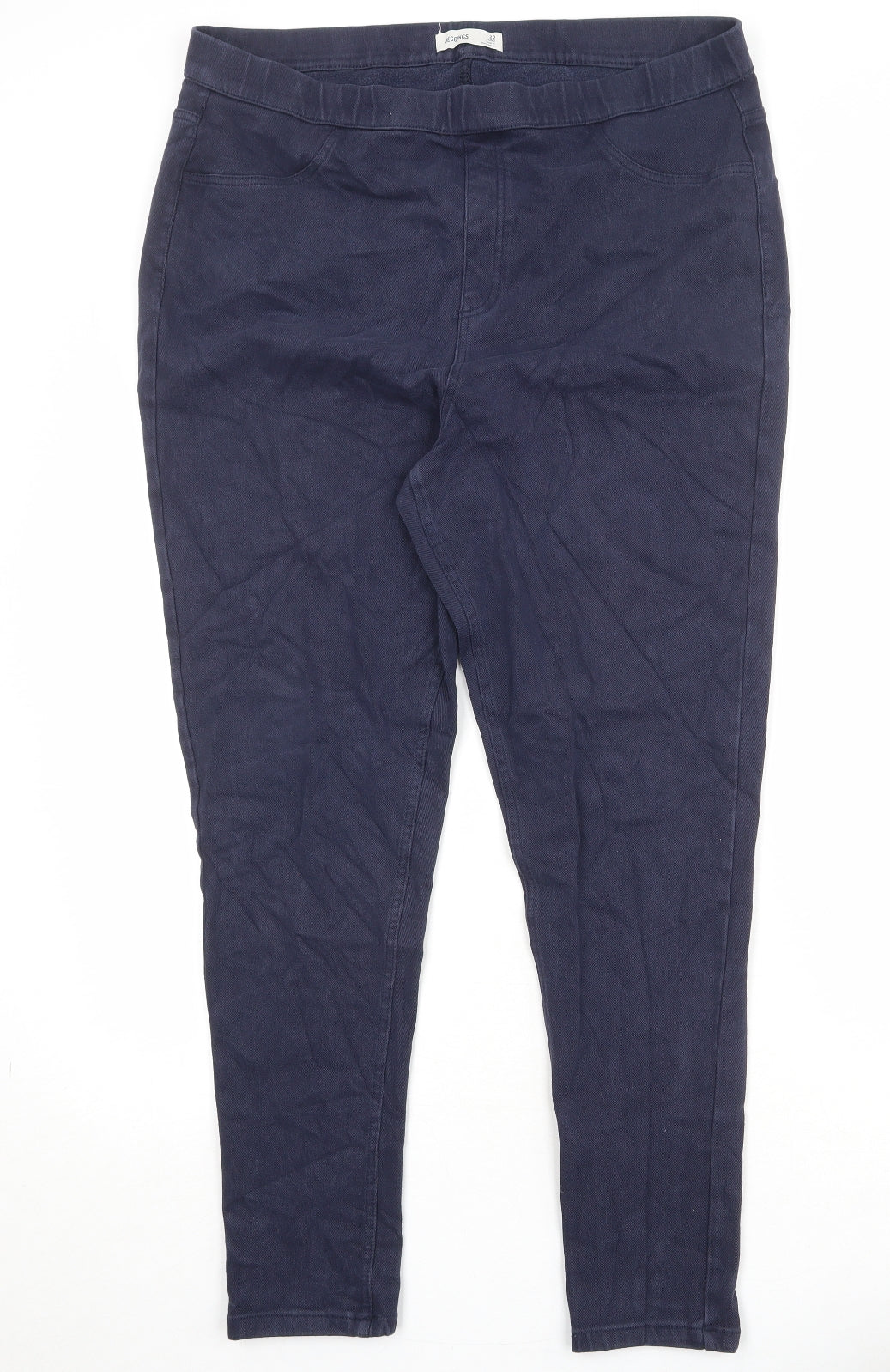 Marks and Spencer Womens Blue Cotton Jegging Jeans Size 20 Regular