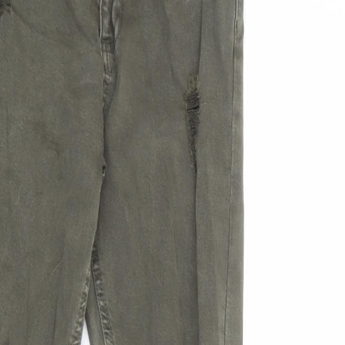New Look Womens Green Cotton Skinny Jeans Size 8 Regular Zip