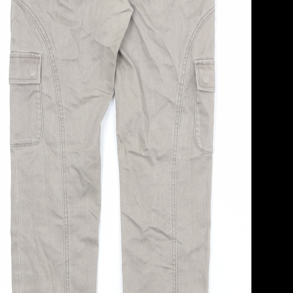 Stefanel Womens Beige Cotton Tapered Jeans Size 34 in Regular Zip - Cargo
