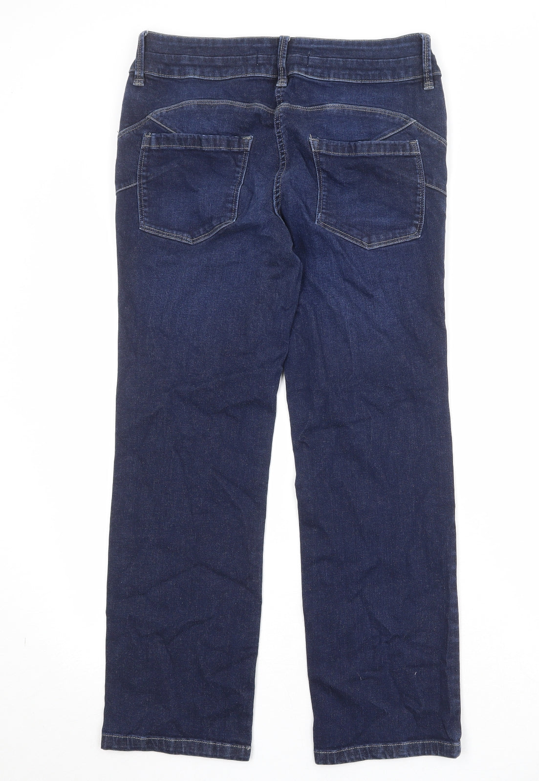 NEXT Womens Blue Cotton Skinny Jeans Size 16 Regular Zip