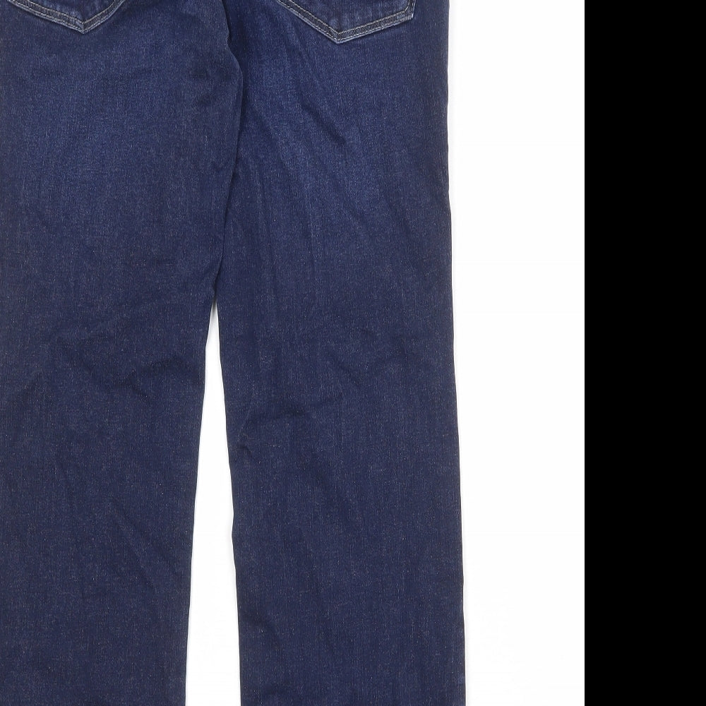 NEXT Womens Blue Cotton Skinny Jeans Size 16 Regular Zip