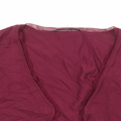 Coast Womens Purple V-Neck Viscose Cardigan Jumper Size M
