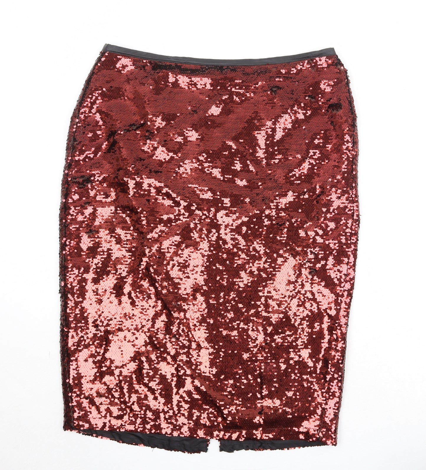 Dorothy Perkins Womens Red Polyester Straight & Pencil Skirt Size 16 Zip