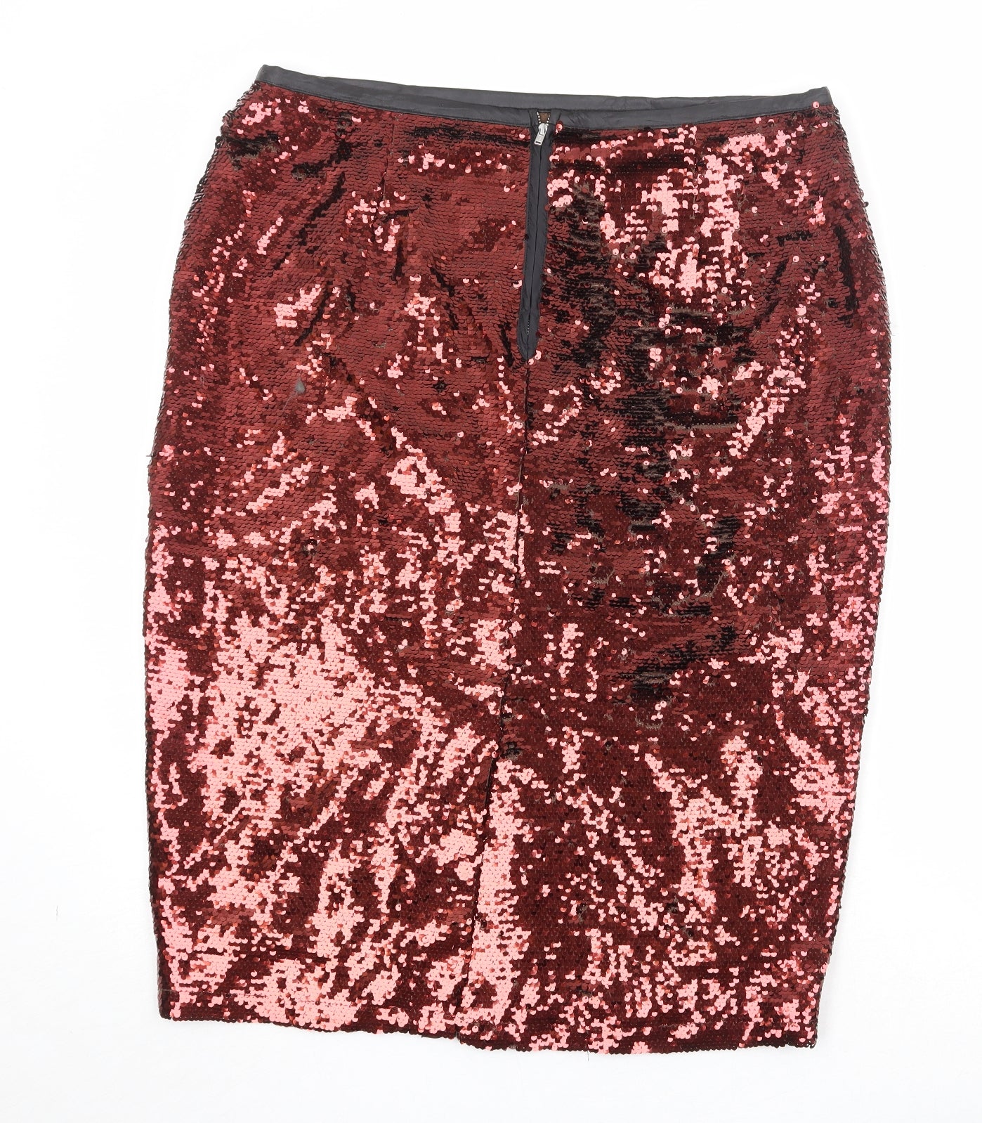 Dorothy Perkins Womens Red Polyester Straight & Pencil Skirt Size 16 Zip