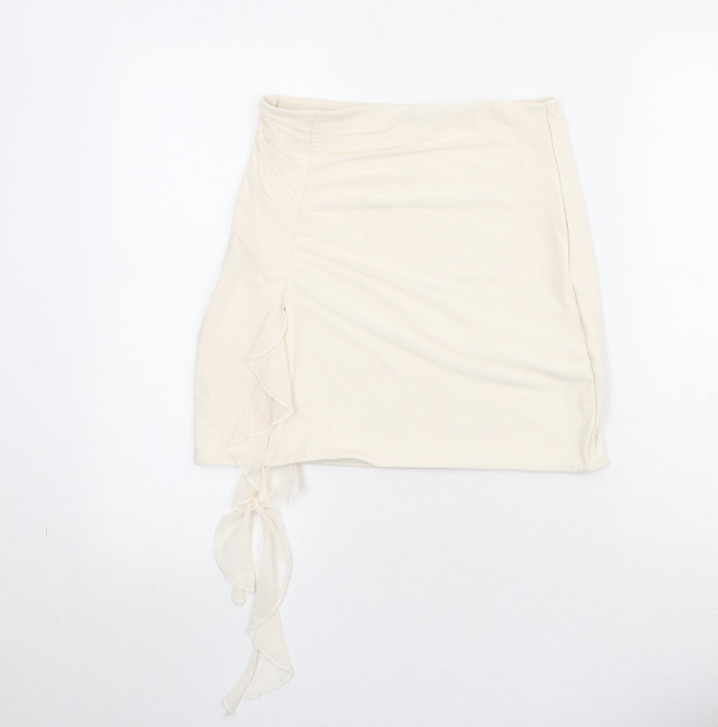 Oh Polly Womens Beige Polyester Mini Skirt Size 10