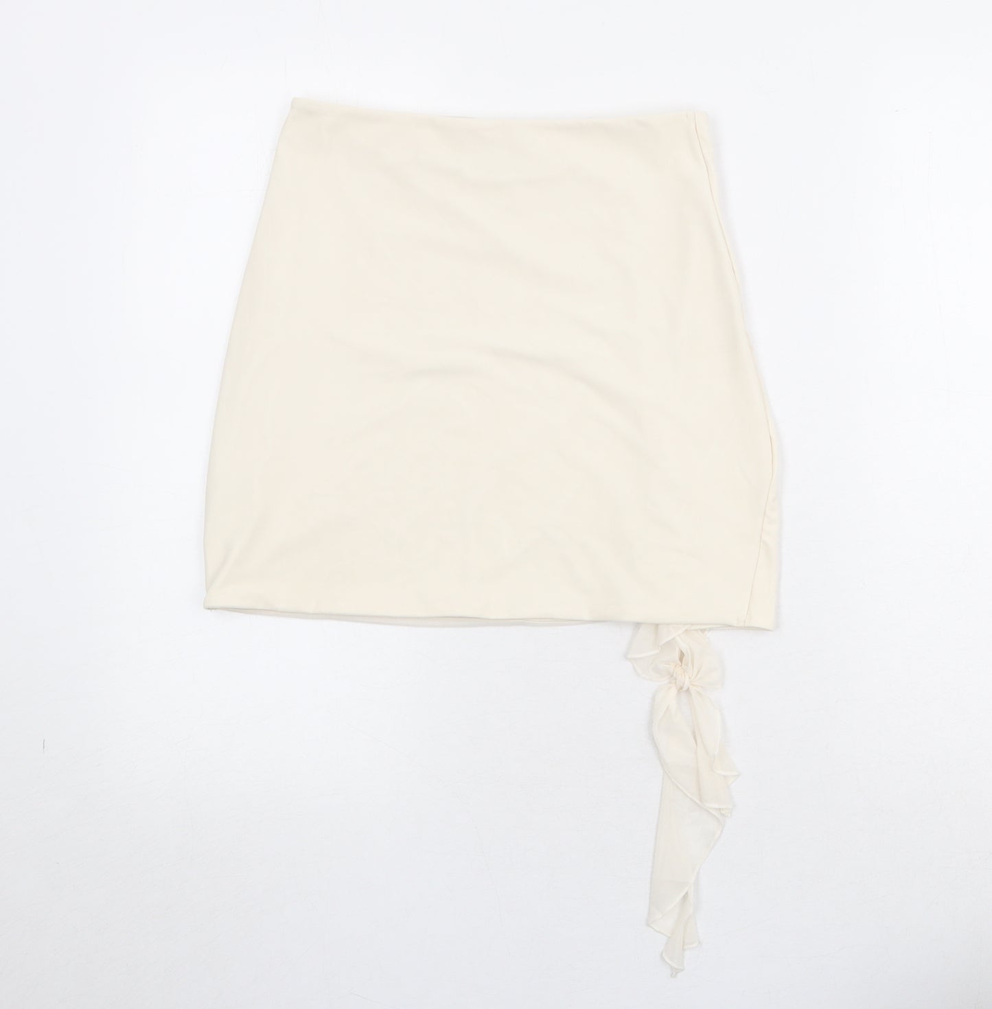 Oh Polly Womens Beige Polyester Mini Skirt Size 10