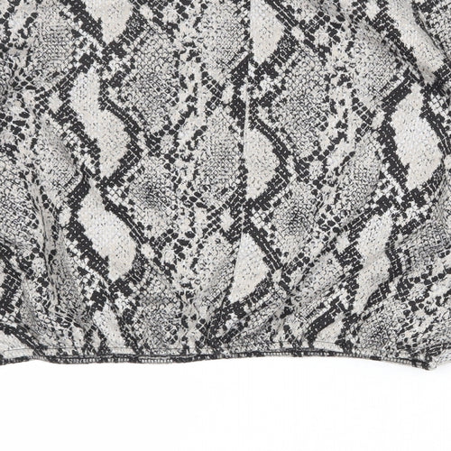 Zara Womens Beige Animal Print Polyester Pullover Sweatshirt Size M Pullover - Snakeskin Pattern