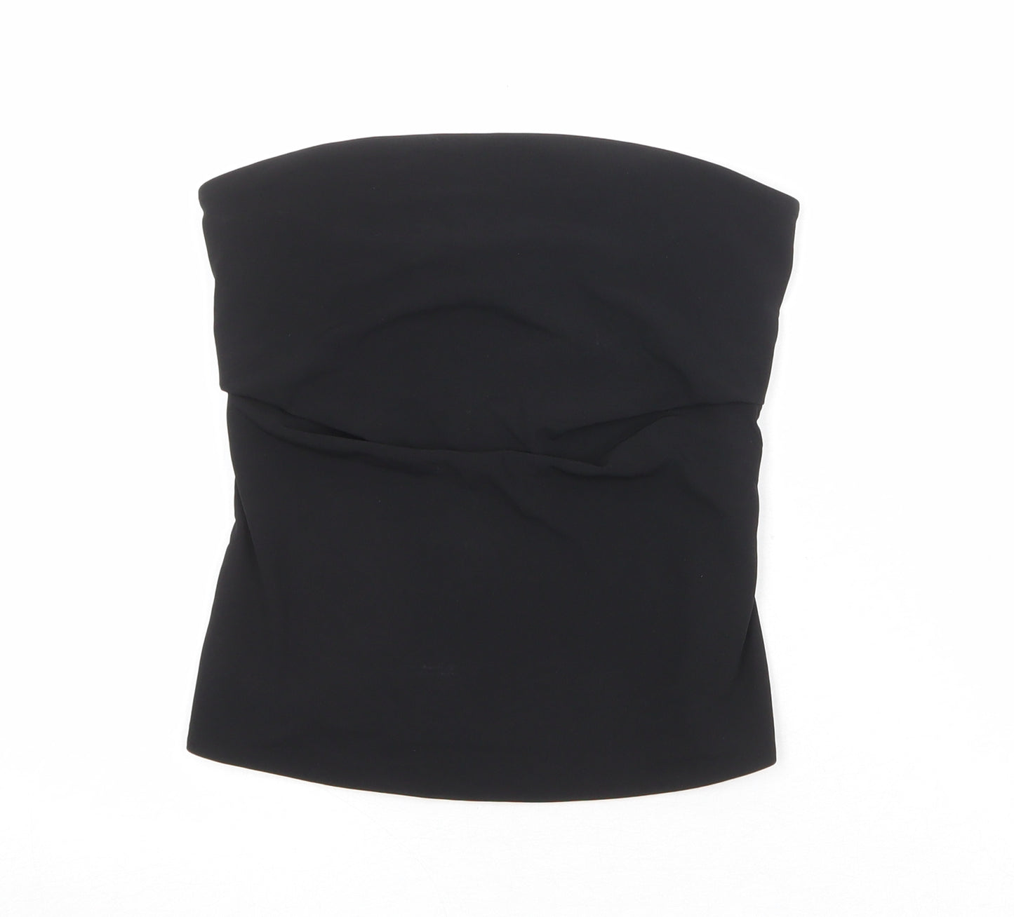 Zara Womens Black Polyester Basic Tank Size S Off the Shoulder