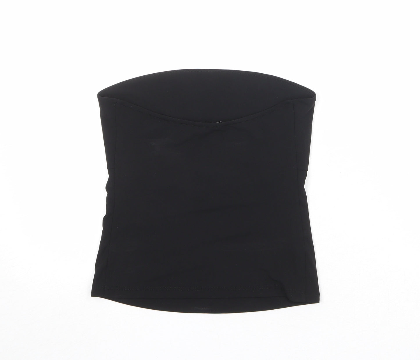 Zara Womens Black Polyester Basic Tank Size S Off the Shoulder