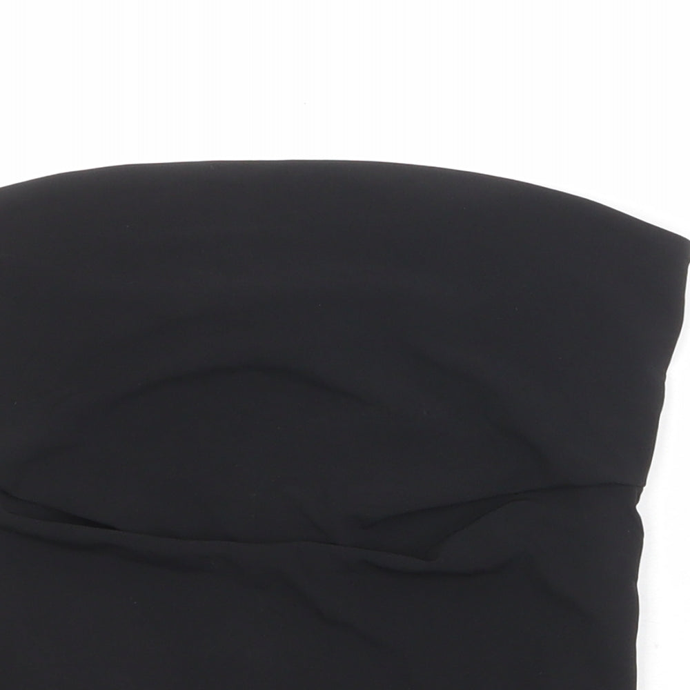 Zara Womens Black Polyester Basic Tank Size S Off the Shoulder