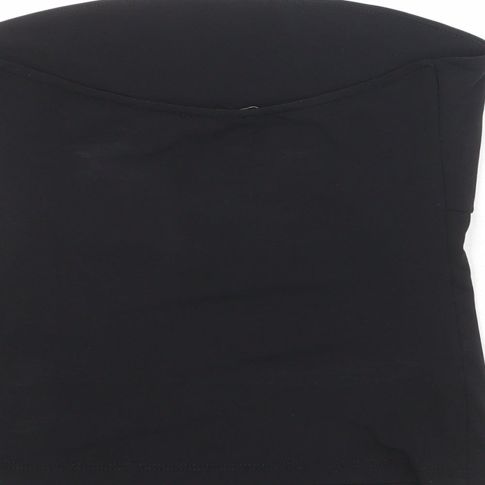 Zara Womens Black Polyester Basic Tank Size S Off the Shoulder