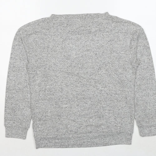 Golddigga Womens Grey Round Neck Viscose Pullover Jumper Size 10