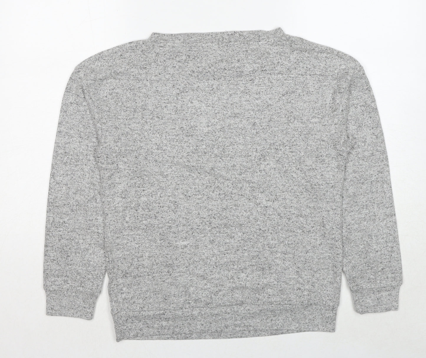 Golddigga Womens Grey Round Neck Viscose Pullover Jumper Size 10