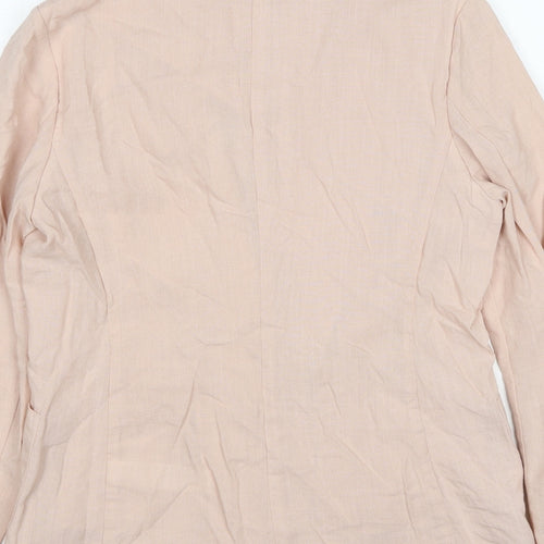 Uttam Boutique Womens Beige Jacket Blazer Size 12 Button
