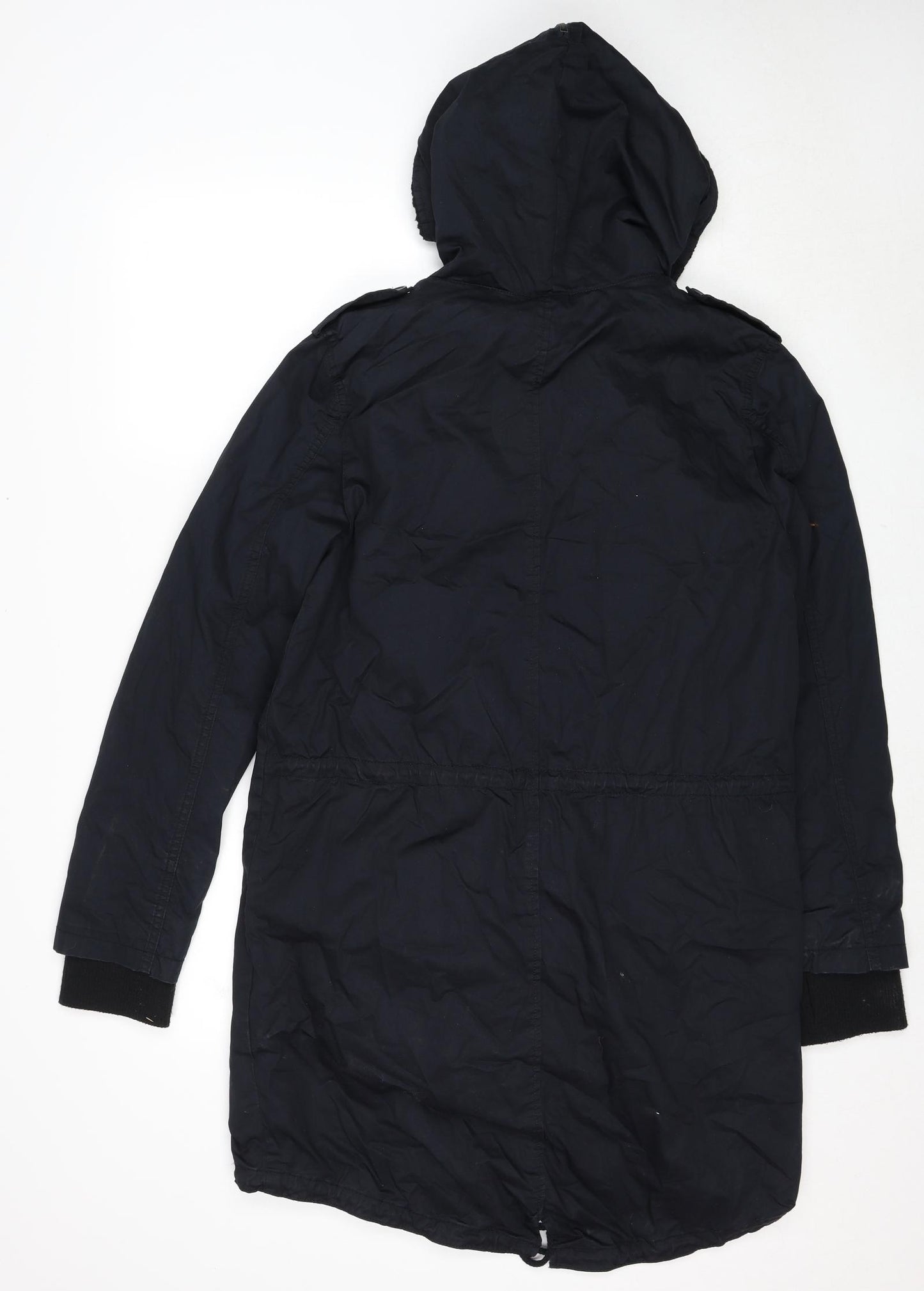 Divided by H&M Womens Blue Parka Coat Size S Zip